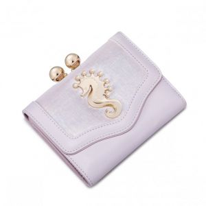NUCELLE Romantyczny portfel z biglem fioletowy