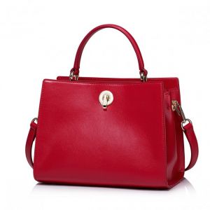 Damska torebka do ręki w nowoczesnym stylu Czerwona