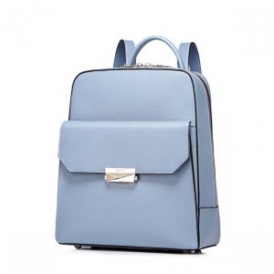 Minimalistyczny damski plecak  Niebieski