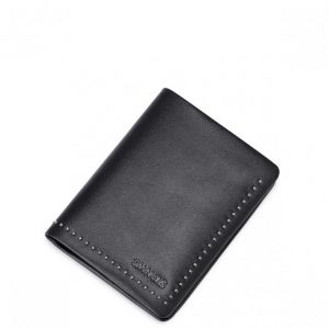 Stylowy krótki męski portfel Czarny