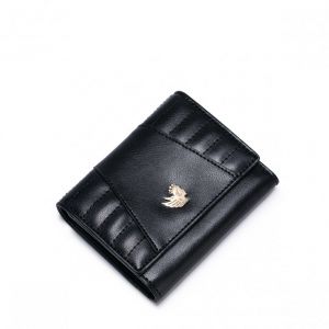 NUCELLE Krótki stylowy portfel Czarny